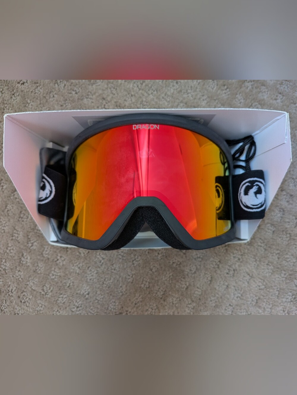 Dragon Alliance DX3 OTG Snow Goggles — Black / LumaLens Red Ion - Used Once